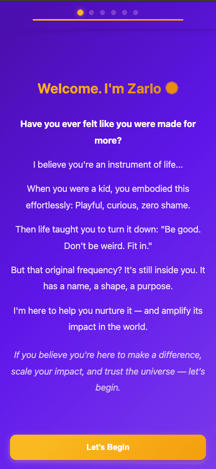 Find My Flow App - Welcome Screen
